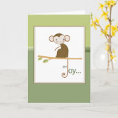 Monkey Geniet van zegeningen Denk aan je Kaart (Gele Bloem)