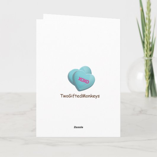 Monkey Get Well kaart (Achterkant)