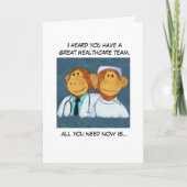 Monkey Get Well Kaart (Voorkant)
