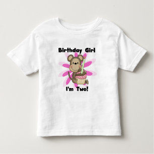 Monkey Girl 2e verjaardag overhemden en cadeautjes Kinder Shirts