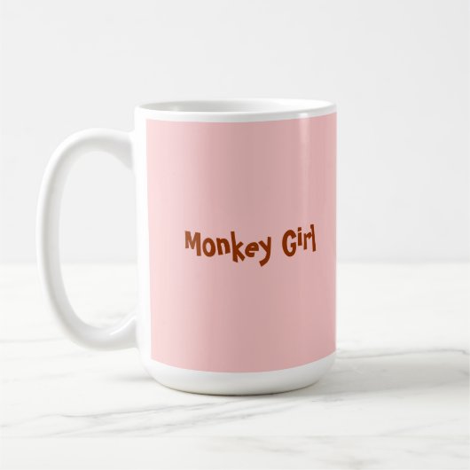 Monkey Girl Flower Coffee Mok (Links)
