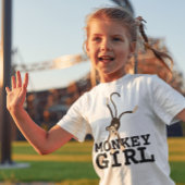 MONKEY GIRL FUNNY GIRLS KINDER T-SHIRS T-SHIRT