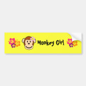 Monkey Girl Island Flower Bumpersticker (Voorkant)