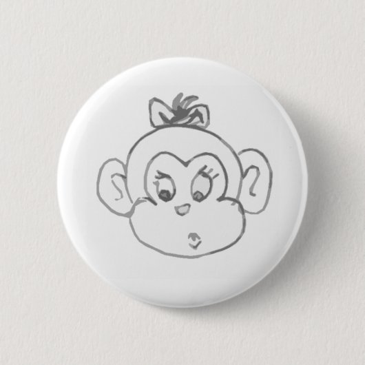 Monkey Girl Ronde Button 5,7 Cm (Voorkant)