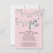 Monkey Girls Baby shower Boek voor Baby Kaart (Voorkant)