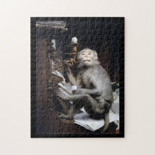 Monkey glimlachen legpuzzel