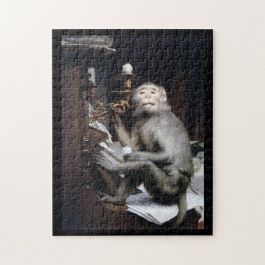Monkey glimlachen legpuzzel (Verticaal)