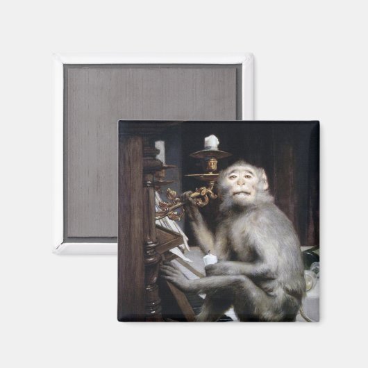 Monkey glimlachen magneet (Voorkant / Achterkant)