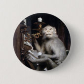 Monkey glimlachen ronde button 5,7 cm (Voorkant)