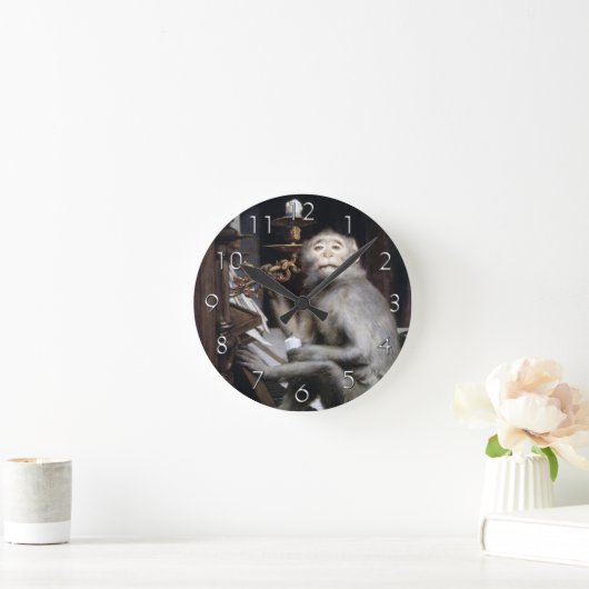 Monkey glimlachen ronde klok (Huis)