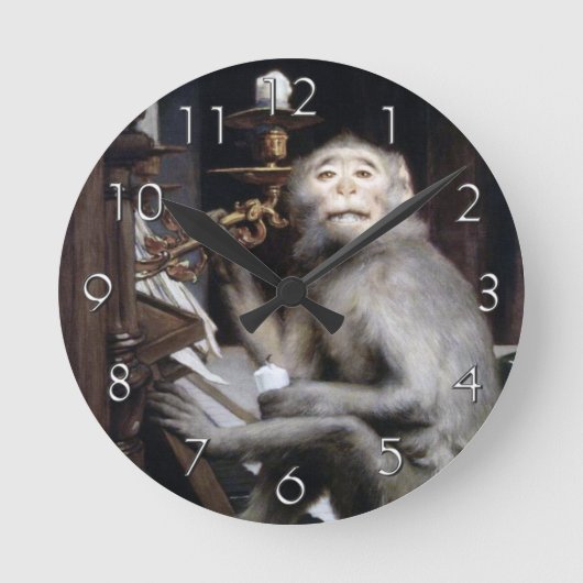 Monkey glimlachen ronde klok (Voorkant)