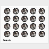 Monkey glimlachen ronde sticker (Vel)