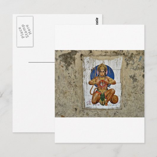 Monkey God Briefkaart (Voorkant / Achterkant)