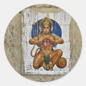 Monkey God Ronde Sticker (Voorkant)