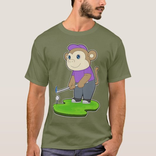 Monkey Golf Golf clubs T-shirt (Voorkant)