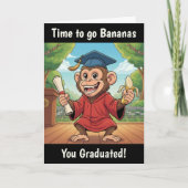 Monkey Graduation Card Kaart (Voorkant)
