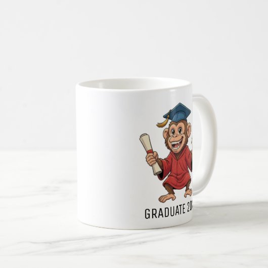 Monkey Graduation Personalized Koffiemok (Voorkant rechts)