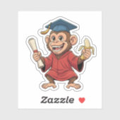 Monkey Graduation Sticker (Vel)