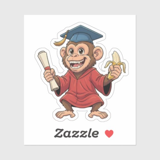 Monkey Graduation Sticker (Vel)