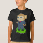 Monkey Groom Suit Wedding T-shirt (Voorkant)