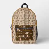 Monkey group bedrukte rugzak (Voorkant)