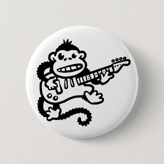 Monkey Guitar-toets Ronde Button 5,7 Cm (Voorkant)