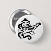 Monkey Guitar-toets Ronde Button 5,7 Cm (Voorkant /achterkant)