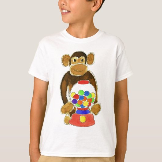 Monkey Gumball-machine T-shirt (Voorkant)