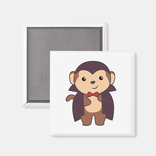 Monkey Halloween Cute Devil Kinder Vampire Costume Magneet (Voorkant / Achterkant)