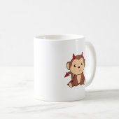 Monkey Halloween Cute Devil Kinder Witches Costume Koffiemok (Voorkant rechts)