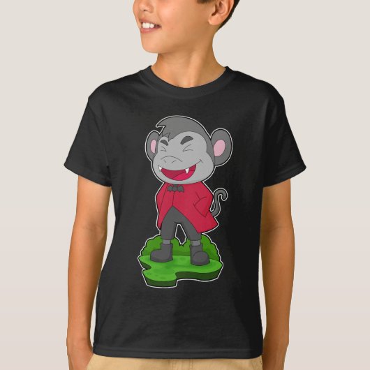 Monkey Halloween Vampire T-shirt (Voorkant)