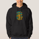 Monkey hanging on the branch in colourful for fore hoodie (Voorkant)