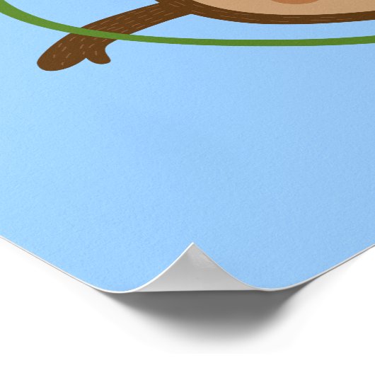 Monkey hangt daar achter poster (Hoek)