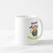 Monkey Happy Halloween Cauldron Bat Koffiemok (Voorkant rechts)