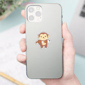 Monkey Happy Halloween Pumpkin Bat Costume Sticker (Telefoon)