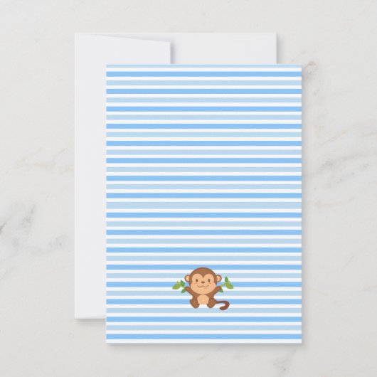 Monkey - Hartelijk dank voor uw kaartje ter gelege Bedankkaart (Achterkant)