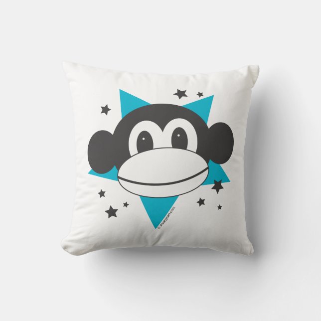 Monkey Head Pillow Kussen (Voorkant)