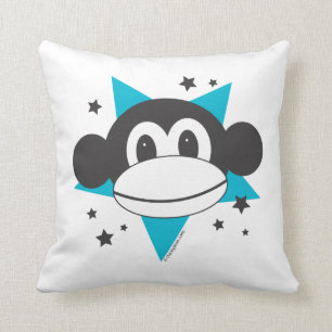 Monkey Head Pillow Kussen