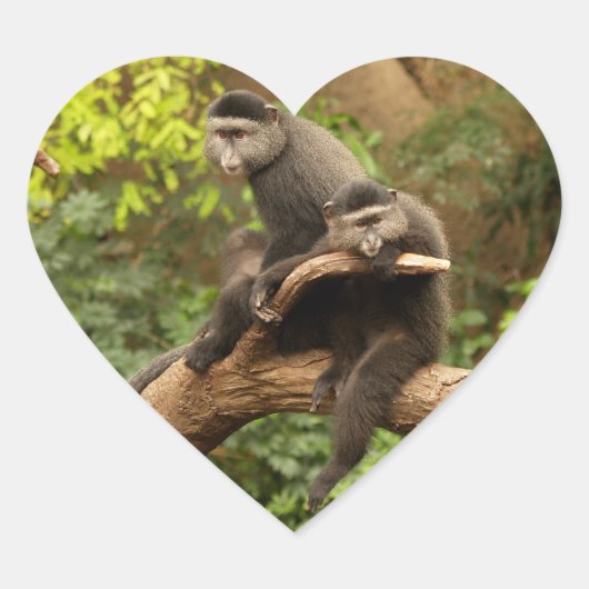 Monkey Heart Sticker (Voorkant)