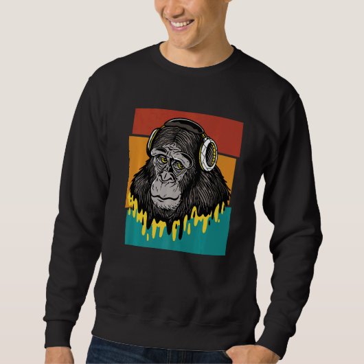 Monkey Hoofdtelefoon Trui (Voorkant)