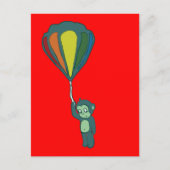 monkey hotair balloninkt briefkaart (Voorkant)