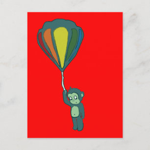 monkey hotair balloninkt briefkaart
