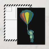 monkey hotair balloninkt briefkaart (Voorkant / Achterkant)