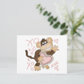 Monkey Hugs en Kisses Tshirts en Gifts Briefkaart (Staand voorkant)