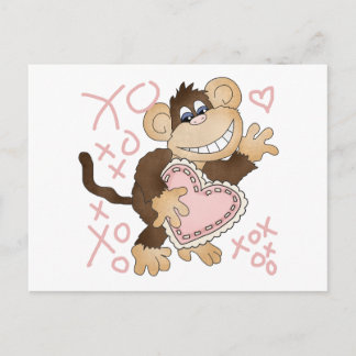 Monkey Hugs en Kisses Tshirts en Gifts Briefkaart