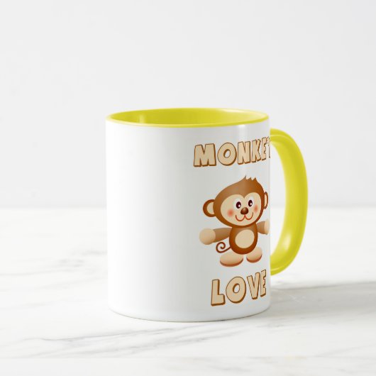 Monkey Hugs & Love Mok (Voorkant rechts)