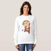 Monkey Hullern Funny Dancing Sport Huller Tires Trui (Voorkant volledig)