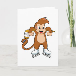 Monkey Ice hockey Ice hockey stick Kaart