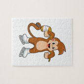 Monkey Ice hockey Ice hockey stick Legpuzzel (Horizontaal)