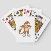 Monkey Ice hockey Ice hockey stick Pokerkaarten (Achterkant)